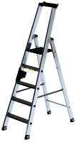 Alu-Stehleiter 250 kg
5 Stufen clip-step R13
Gesamthöhe 1,81 m