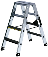 Alu-Stehleiter 250 kg
2x4 Stufen clip-step R13
Gesamthöhe 0,91 m