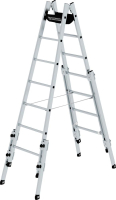 Alu-Stehleiter
2x7 Sprossen, treppeng.
Leiterlänge 2,10 m