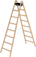 Holz-Stehleiter
2x8 Sprossen
Leiterlänge 2,34 m