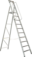 Stehleiter Meistertritt S
10 Stufen
Plattformhöhe 2,59 m