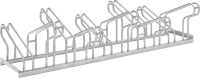 Fahrrad-Bügelparker
zweiseitig, verzinkt
L 1750 mm, 10 Plätze