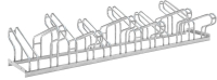 Fahrrad-Bügelparker
zweiseitig, verzinkt
L 2100 mm, 12 Plätze