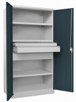 Schwerlastschrank m.Türen
H1950xB1040xT630 mm
3 FB,SL je 1x75,125,175mm