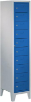 Schließfachschrank
H1850xB400xT500 mm
1x10 Fächer, Füße