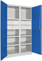 Schwerlastschrank m.Türen
H1950xB1040xT630 mm
6 FB, SL 4 x FH 175 mm