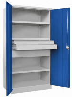 Schwerlastschrank m.Türen
H1950xB1040xT630 mm
3 FB,SL je 1x75,125,175mm