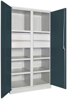 Schwerlastschrank m.Türen
H1950xB1040xT630 mm
6 FB, SL 4 x FH 175 mm