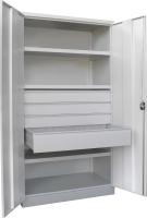Schwerlastschrank m.Türen
H1950xB1040xT630 mm
3 FB, SL 3xFH 125,1x175mm