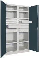 Schwerlastschrank m.Türen
H1950xB1040xT630 mm
6 FB,SL 6x75,2x125,175mm