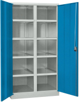 Schwerlastschrank m.Türen
H1950xB1040xT630 mm
8 Böden