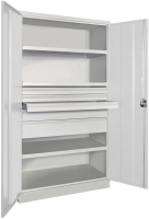Schwerlastschrank m.Türen
B1040xT630xH1950 mm
3 FB,SL 3x75,1x125,175mm