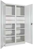 Schwerlastschrank m.Türen
H1950xB1040xT630 mm
6 FB, SL 4 x FH 175 mm