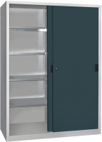 Schwerlastschrank
H1950xB1500xT600 mm
8 Böden verz. Mittelwand