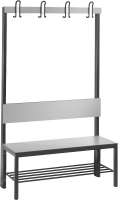 Garderobenbank einseitig
B1000xT760xH1710 mm
RAL 7021/silbergrau
