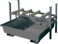 Einschubwanne mit
konischen Wänden
ohne Gitterrost, 240 ltr.
1230x1230x320mm, RAL 7016