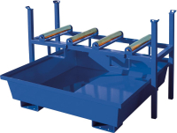 Einschubwanne mit
konischen Wänden
ohne Gitterrost, 240 ltr.
1230x1230x320mm, RAL 5010