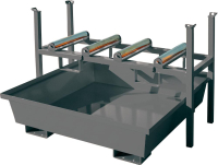 Einschubwanne mit
konischen Wänden
ohne Gitterrost, 240 ltr.
1230x1230x320mm, verz.