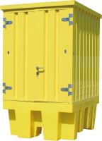 Gefahrstoffdepot für
1 IBC, mit Flügeltüren