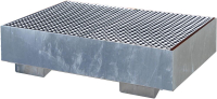 Auffangwanne mit
geraden Wänden
mit Gitterrost, 220 ltr.
1230x830x300mm, verz.