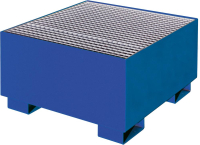 Auffangwanne mit
geraden Wänden
mit Gitterrost, 215 ltr.
830x830x460 mm, RAL 5010