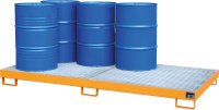 Auffangwanne mit
geraden Wänden
mit Gitterrost, 240 ltr.