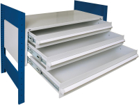 Schublade 3er
 7035 für Regaltiefe 500mm