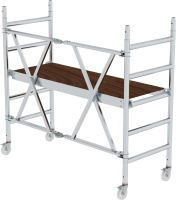 Alu-Klappgerüst
Plattform B1800xT750 mm
Plattformhöhe 0,99 m