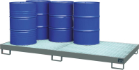 Auffangwanne mit
geraden Wänden
mit Gitterrost, 240 ltr.