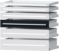 Format Schublade
B600xT600xFH150mm
RAL 7016