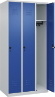 Garderobenschrank CLASSIC
B900xT500xH1850 mm
RAL 7035/5010, 3 Abteile