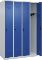 Garderobenschrank CLASSIC
B1200xT500xH1850 mm
RAL 7035/5010, 4 Abteile