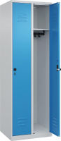 Garderobenschrank CLASSIC
B600xT500xH1850 mm
RAL 7035/5012, 2 Abteile