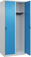 Garderobenschrank CLASSIC
B800xT500xH1850 mm
RAL 7035/5012, 2 Abteile