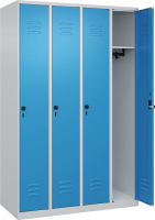 Garderobenschrank CLASSIC
B1200xT500xH1850 mm
RAL 7035/5012, 4 Abteile