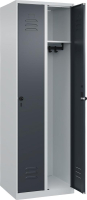 Garderobenschrank CLASSIC
B600xT500xH1850 mm
RAL 7035/7016, 2 Abteile