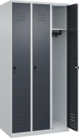 Garderobenschrank CLASSIC
B900xT500xH1850 mm
RAL 7035/7016, 3 Abteile