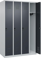 Garderobenschrank CLASSIC
B1200xT500xH1850 mm
RAL 7035/7016, 4 Abteile