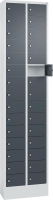 Kleingefachschrank
B460xT200xH1950 mm
RAL 7035/7016,mit Sockel