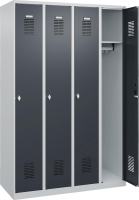 Garderobenschrank BASIC
B1200xT500xH1850 mm
RAL 7035/7016, 4 Abteile