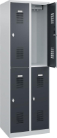 Garderobenschrank BASIC
B600xT500xH1850 mm
RAL 7035/7016, 2x2Abteile