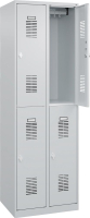 Garderobenschrank BASIC
B600xT500xH1850 mm
RAL 7035/7035, 2x2Abteile