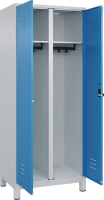 S/W-Gard.-Schrank CLASSIC
B800xT500xH1950 mm
RAL 7035/5012, 2 Abteile