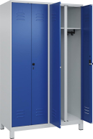 S/W-Gard.-Schrank CLASSIC
B1200xT500xH1950 mm
RAL 7035/5010, 4 Abteile