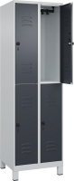 Doppelst. Schrank CLASSIC
B600xT500xH1950 mm
RAL 7035/7016, 2x2Abteile