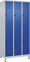 Doppelst. Schrank CLASSIC
B900xT500xH1950 mm
RAL 7035/5010, 3x2Abteile