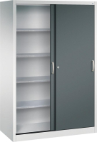 Schiebetürenschrank
B1200xT600xH1950 mm
RAL 7035/7016,4Fachböden