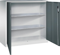Beistellschrank
B1200xT500xH1200 mm
RAL 7035/7016,2Fachböden