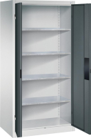 Schwerlastschrank m.Türen
B930xT600xH1950 mm
RAL 7035/7016,4Fachböden