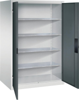 Flügeltürenschrank XXL
B12000xT800xH1950 mm
RAL 7035/7016,4Fachböden